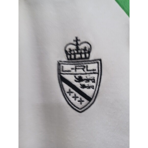 LRL Lauren Active Vest Womens Green White Zip Pockets Hood Fold/Hide In Collar M - Picture 2 of 7